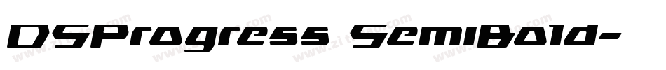 DSProgress SemiBold字体转换